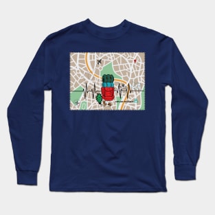 A Backpacker Has An Adventure Travelling To Exotic Places Long Sleeve T-Shirt